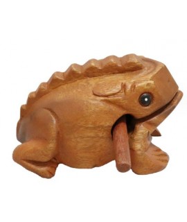 青蛙 手工木雕木魚 (小)